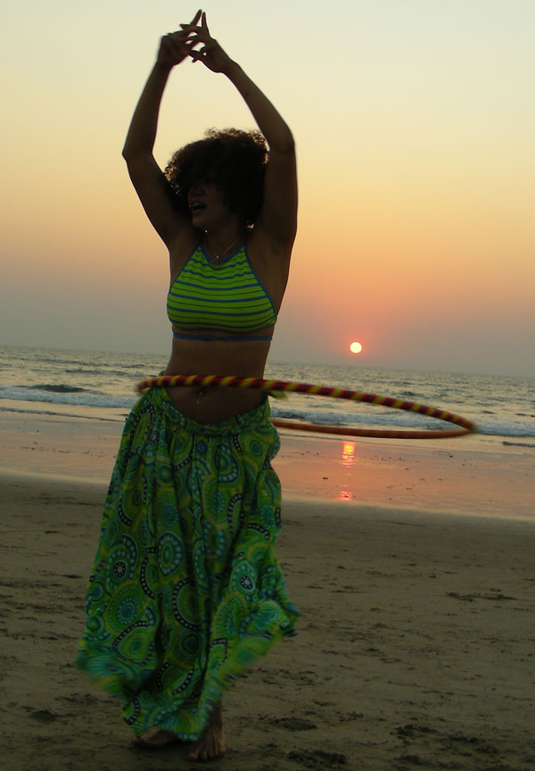new year's eve sunset on arambol beach